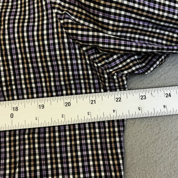 Peter Millar Shirt Mens Medium M Blue Plaid Button Down Long Sleeve 100% Cotton - Picture 5 of 8